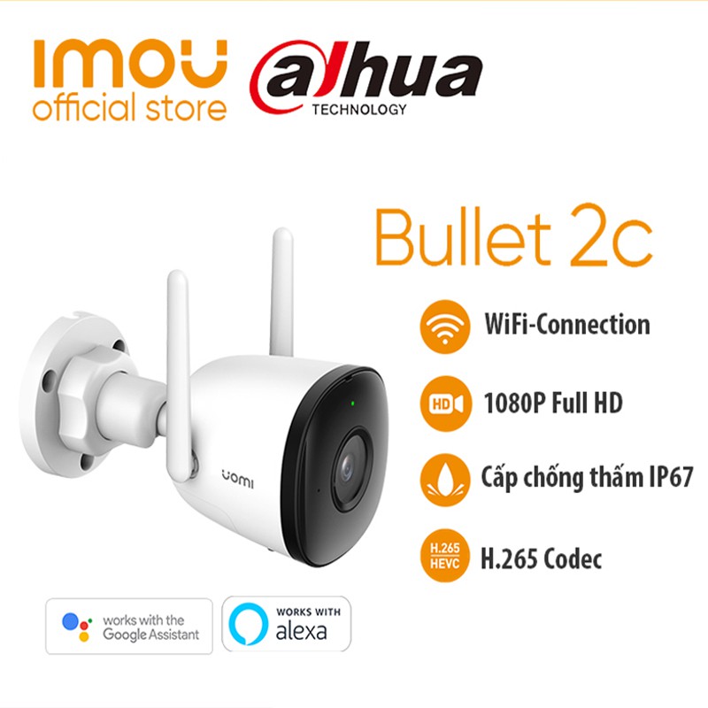 Camera IP  WiFi Ngoài Trời IMOU C26EP F22P 1080P FULLHD Còi Hú  Đàm Thoại 2 Chiều [ c3wn b21 c3w ] - Chính hãng BH24TH