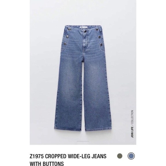 **ZARA** Quần jeans ống rộng trendy size 34 newtag (02 màu)