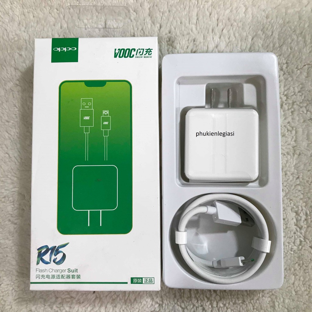 Bộ sạc OPPO R15 củ sạc nhanh usb, cáp sạc micro/typec chuẩn zin full box hỗ trợ sạc nhanh- BS06