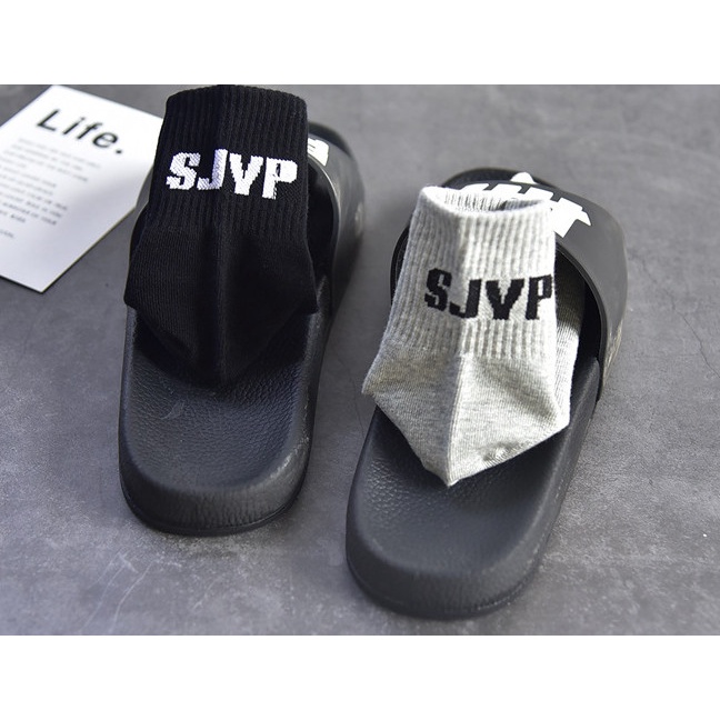 Vớ Tất cổ lửng Unisex chữ SJVP phong cách thể thao, năng động.