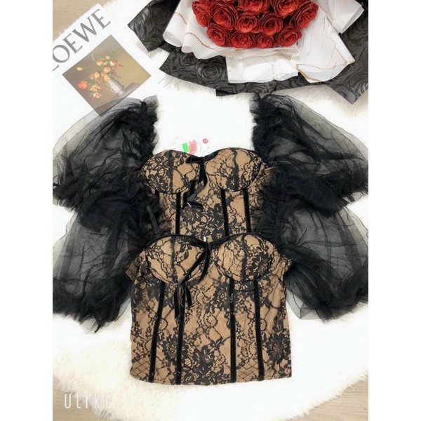 Áo Kiểu Ren Tay Lưới