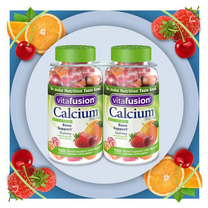 [Bill US] Kẹo dẻo Vitamin dành cho người lớn Calcium 500mg Gummy của Mỹ