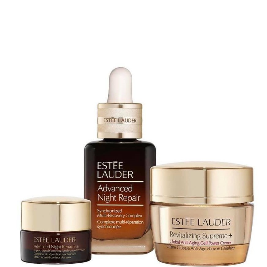 Set Estee Lauder Repair + Renew 3 món (1 Serum 30ml + 1 kem dưỡng 15ml + 1 kem mắt 5ml)