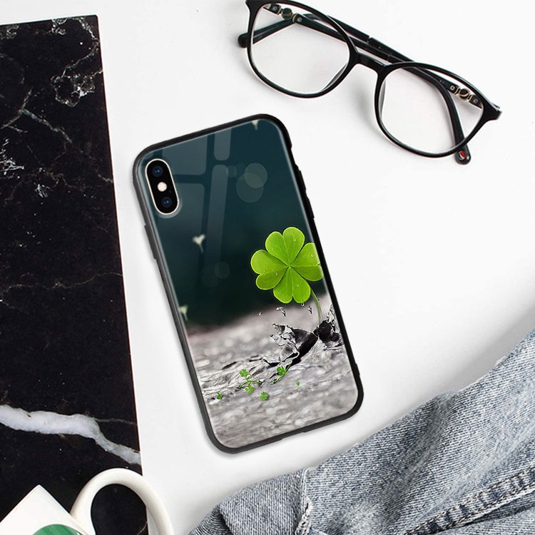 Ốp Lưng Iphone 6 s plus Cỏ 4 Lá May Mắn_15 SimpleRed 6/6plus/6s plus/7/7plus/8/8plus/x/xs/xs max/11//12/12 promax