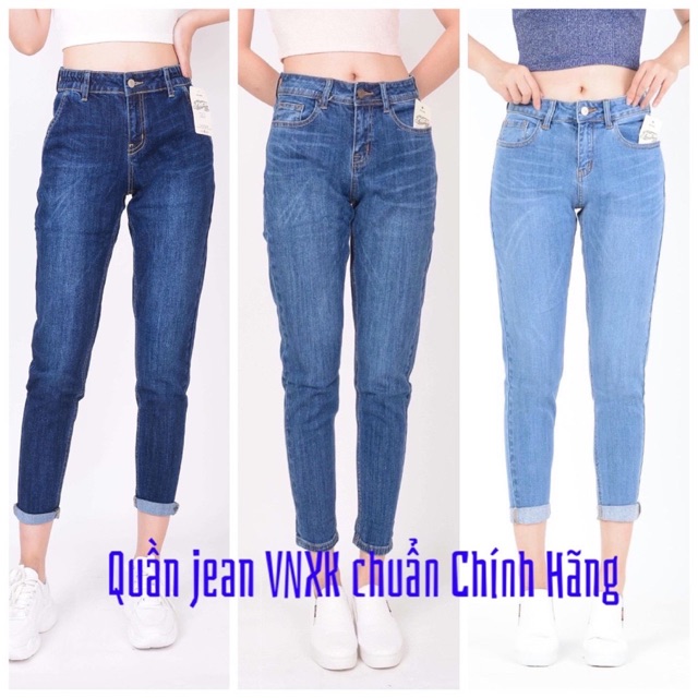 Quần Jean Nữ Boyfriend Xuất Khẩu Cao Cấp