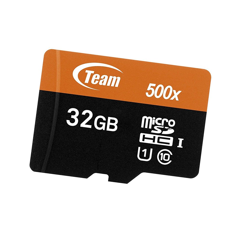 Thẻ nhớ micro SDHC Team 32GB 500x upto 80MB/s class 10 U1 (Đen cam) - Hãng phân phối chính thức