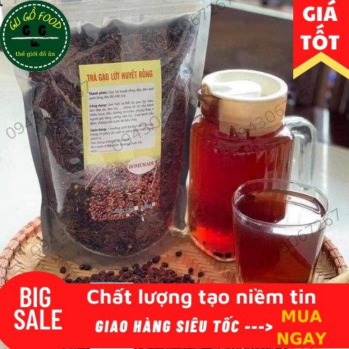 GẠO LỨT HUYẾT RỒNG ĐỖ ĐEN GIẢI NHIỆT MÙA HÈ (1kg)