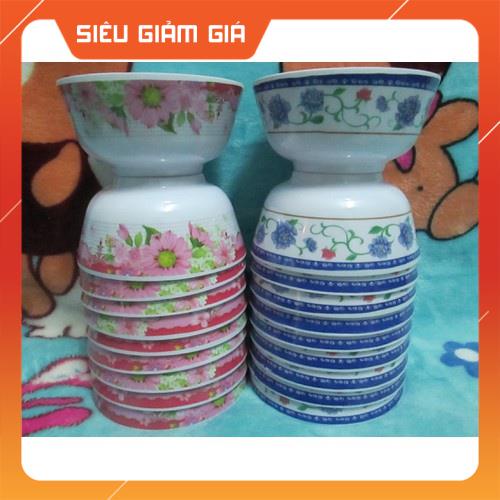 Bộ 10 chén cơm melamine sang trọng tiện lợi trong bữa ăn (giao màu ngẫu nhiên)