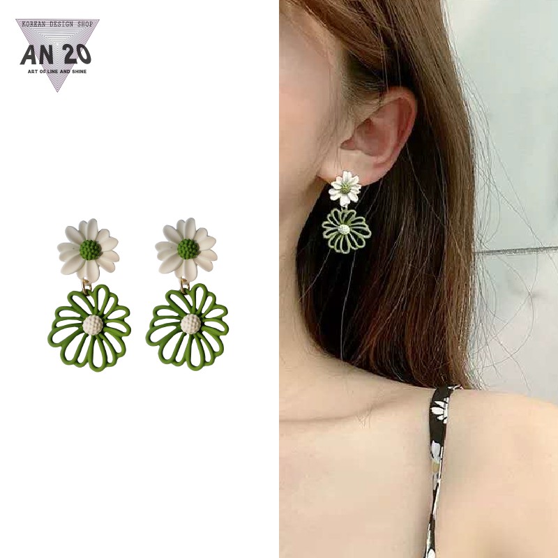 💖Bông tai💖 phong cách tự nhiên Hình hoa xinh xắn cho nữ S925