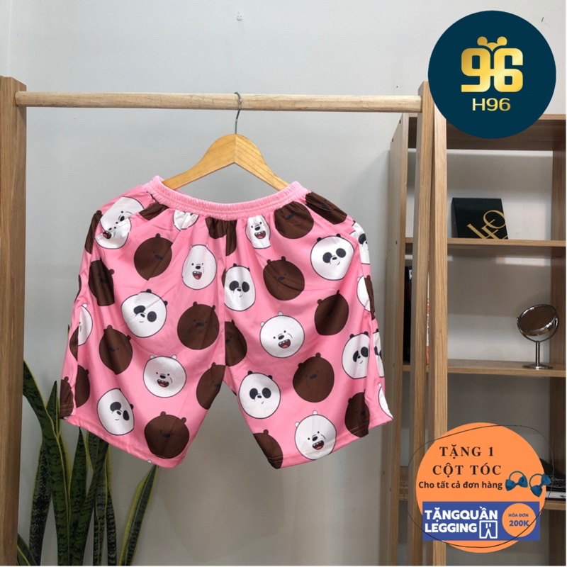 Quần short cartoon unisex ❤️ Quần NHIỀU GẤU mặc nhà nam nữ Freesize