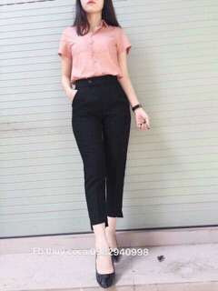 Quần cúc lệch