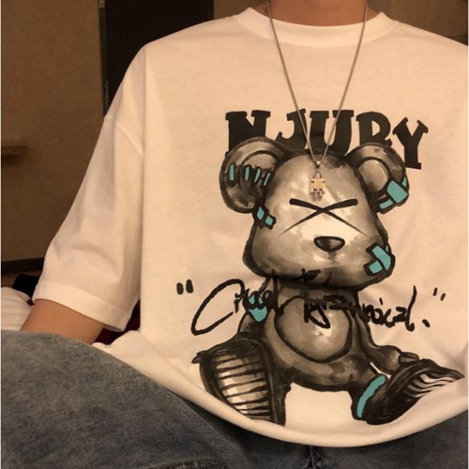 ÁO THUN, ÁO PHÔNG TAY LỠ UNISEX FORM RỘNG OVERSIZE ANIME GẤU M442  [ AH ] | BigBuy360 - bigbuy360.vn