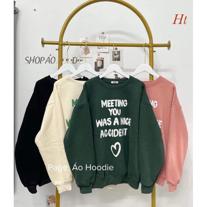 Áo nỉ bo cotton MEETTING YOU HT12