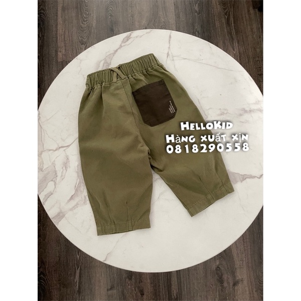 Q157 - Quần baggy kaki rêu zr cho bé