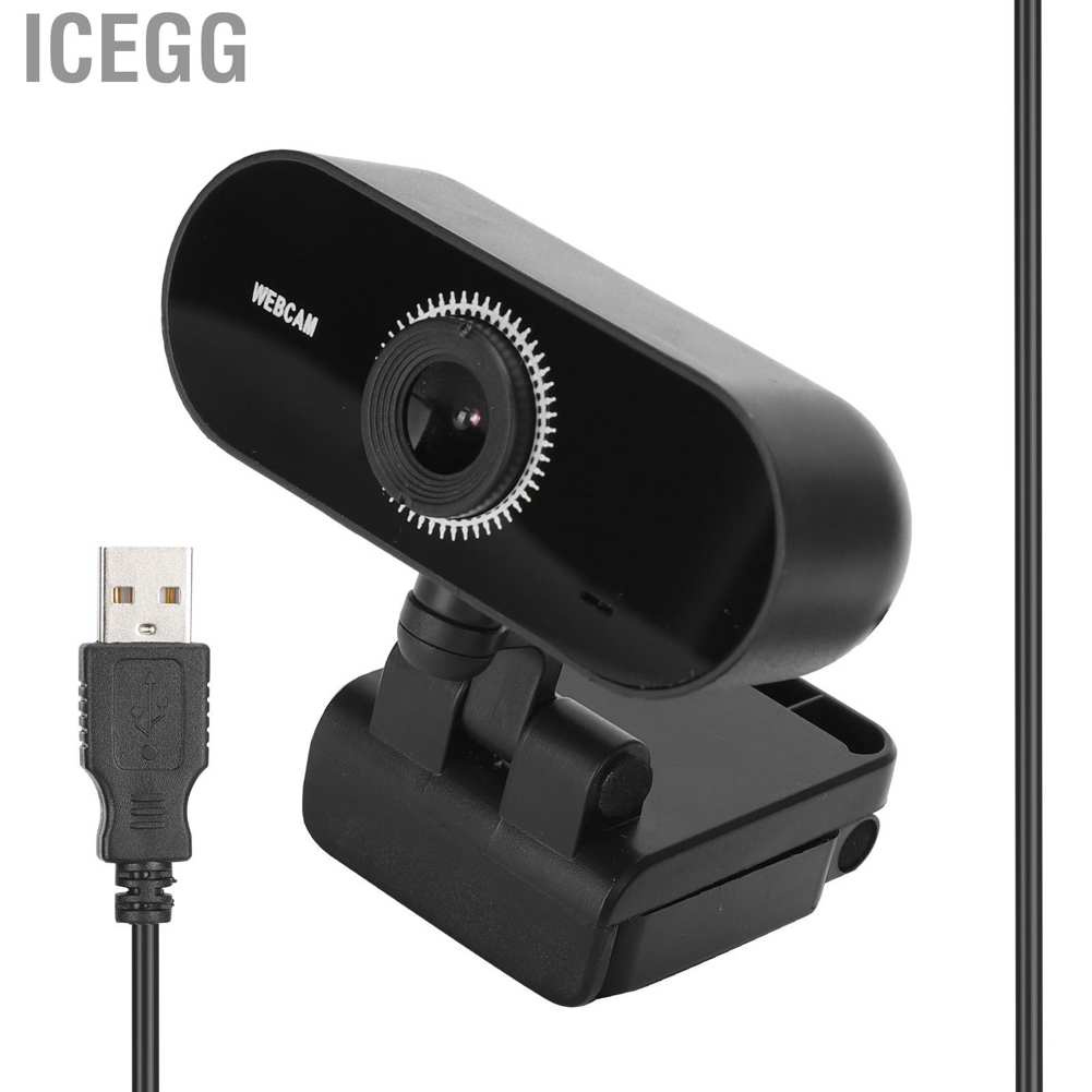 Icegg duoqiao USB Web Camera HD Desktop Computer Office Video Conference Teacher Live Class Webcam with Mic