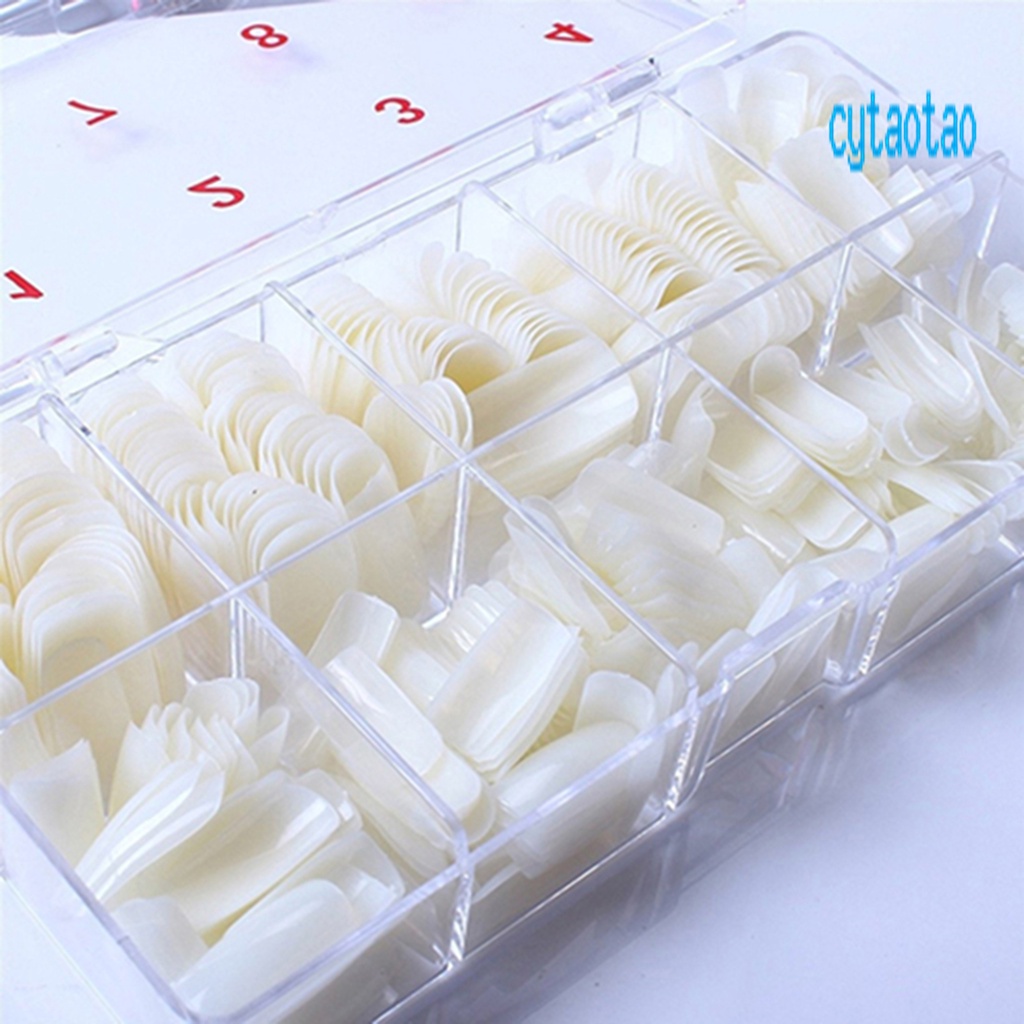 Hộp 500 Móng Tay Giả Trong Suốt Gọn Nhẹ Tự Nhiên Cho Nữ