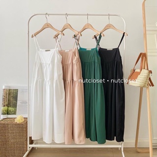 Đầm hai dây 3 tầng xòe rộng cực xinh