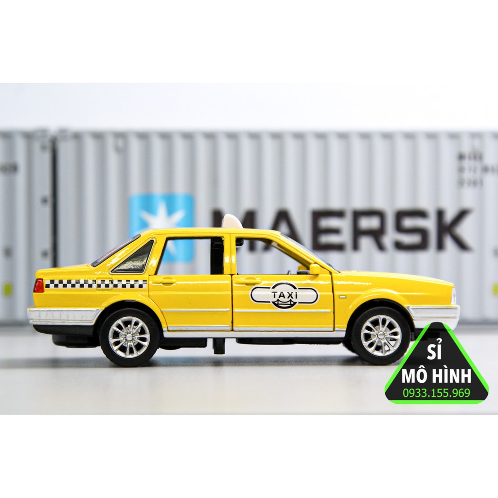 [ Sỉ Mô Hình ] Xe mô hình xe taxi Volkswagen Santana 1:32