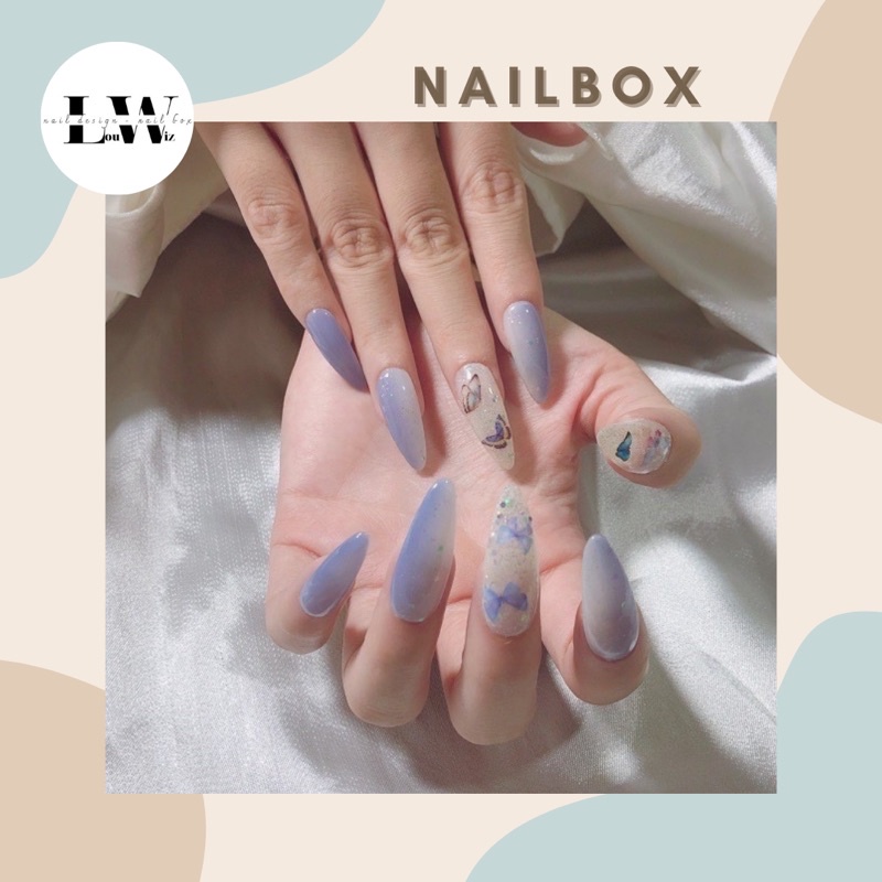 NAIL BOX MẪU BƯỚM KIM TUYẾN