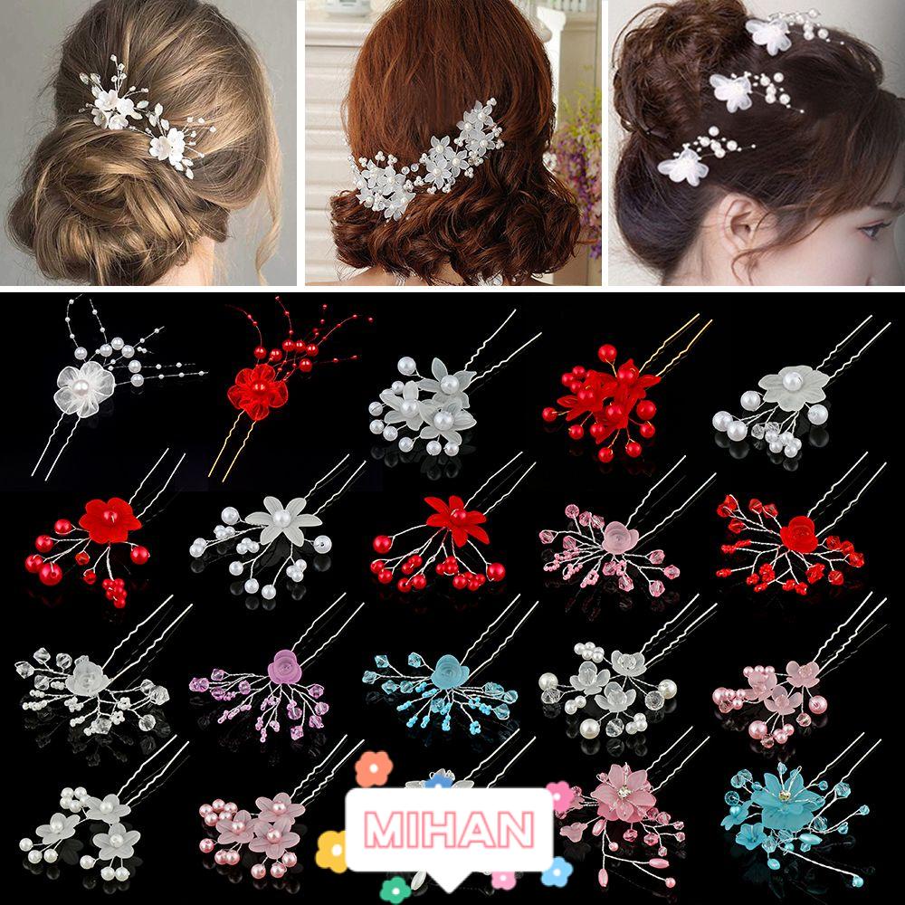 1 Trâm Cài Tóc Hình Bông Hoa Dành Cho Cô Dâu MIHAN1
