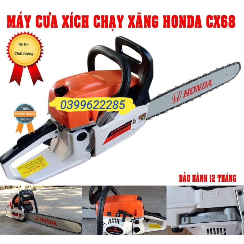 máy cưa xích chạy xăng honda cx68- máy cưa gỗ chạy xăng lam dài 55cm