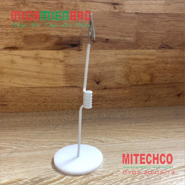 Combo 10 wobbler để bàn mica kẹp cá sấu