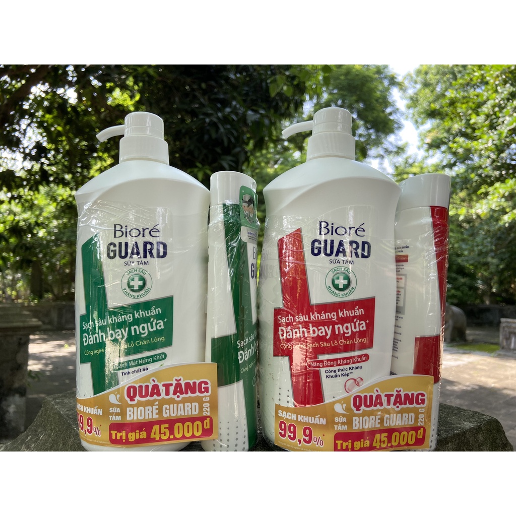 SỮA TẮM BIORE GUARD TINH CHẤT SẢ 800g tặng sữa tắm cùng loại 220g