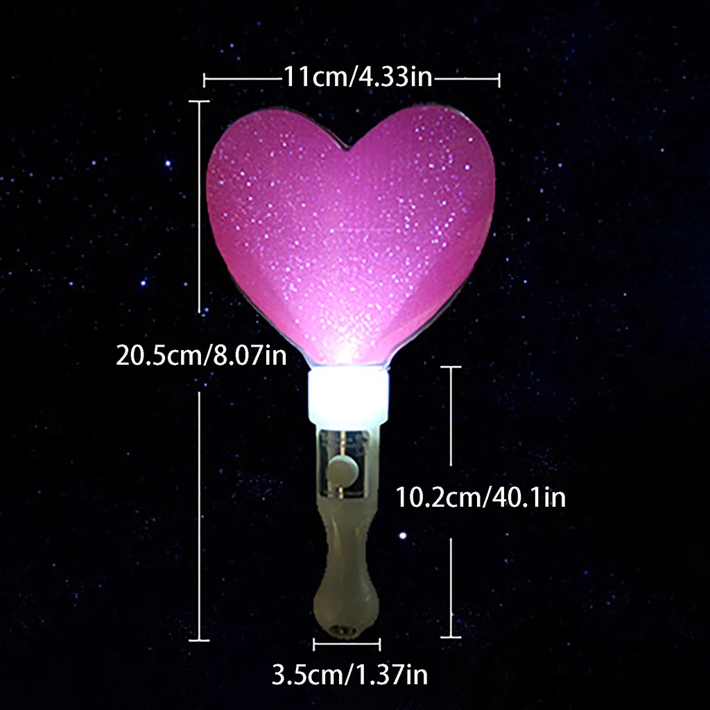Gậy phát sáng đèn LED hình TRÁI TIM - Món quà đồ chơi buổi tối, hòa nhạc, sinh nhật, tiệc cưới, trung thu....