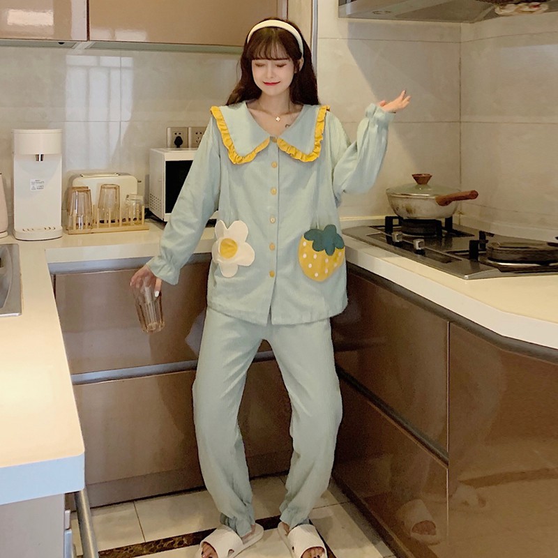 ❤FREESHIP❤Bộ đồ ngủ tiểu thư ngọt ngào, dễ thương | BigBuy360 - bigbuy360.vn