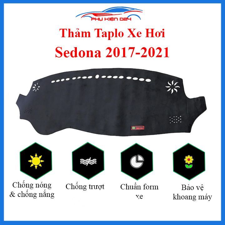 Thảm taplo Sedona 2017-2018-2019-2020-2021-2022 chống nắng nóng làm mát xe mở rộng tầm nhìn