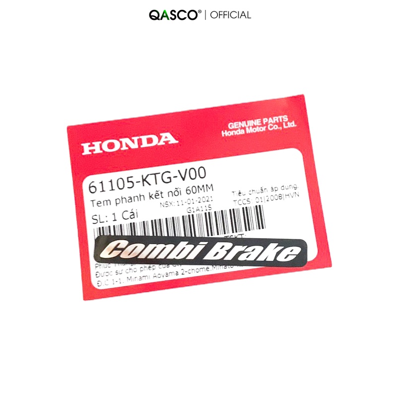 Tem phanh kết nối 60mm HONDA Click / Sh 125 - 150 Ý (2009-2011) (61105KTGV00) (1566)