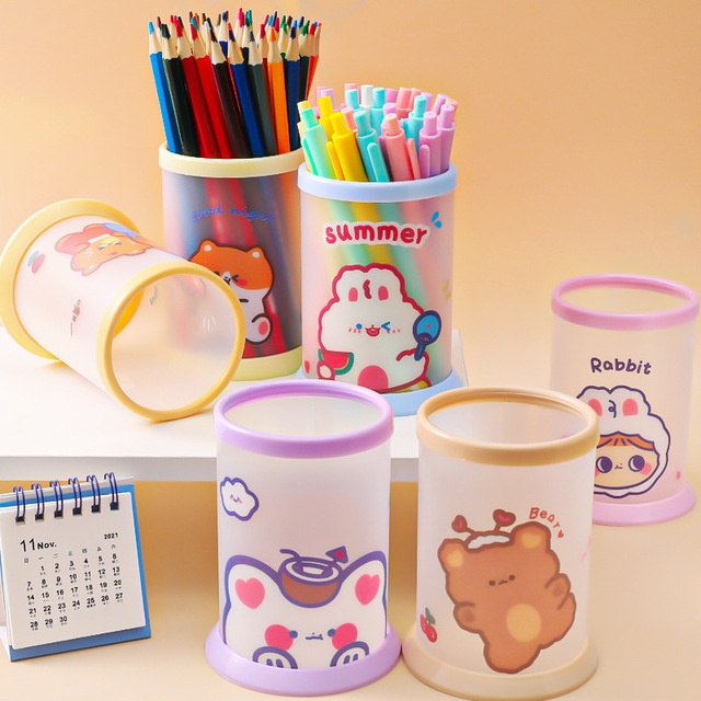 Hộp Đựng Bút Để Bàn Dạng Gập Họa Tiết Hoạt Hình Nhiều Kiểu Sáng Tạo Chất Lượng Cao