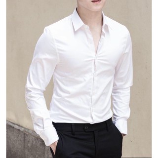 Áo sơ mi nam trắng dài tay đi đám cưới