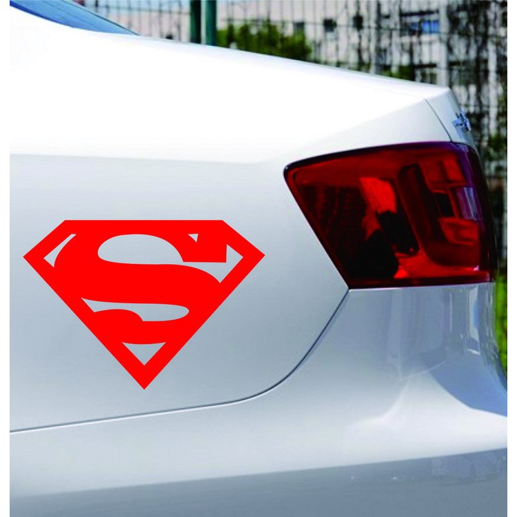 Tem decal chữ S biểu tượng Super Man Siêu nhân dán xe ô tô ms-318