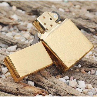Bật lửa Zippo bóng màu vàng đồng