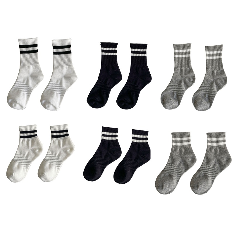 1 đôi vớ cotton dài 10m họa tiết kẻ sọc nhiều màu sắc dễ thương dành cho nữ