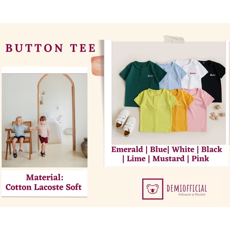 Nút Beeboo Tee 1 | Áo Thun Trẻ Em Unisex | Áo Unisex Trẻ Em
