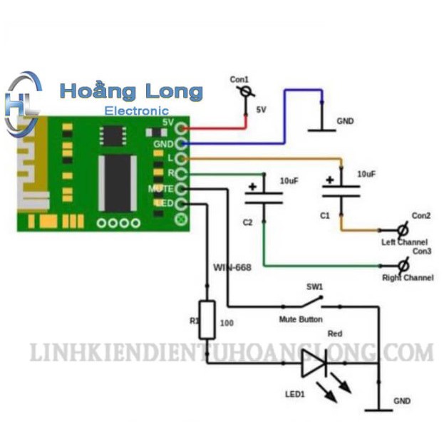 Module Audio Bluetooth 4.0 Win-668