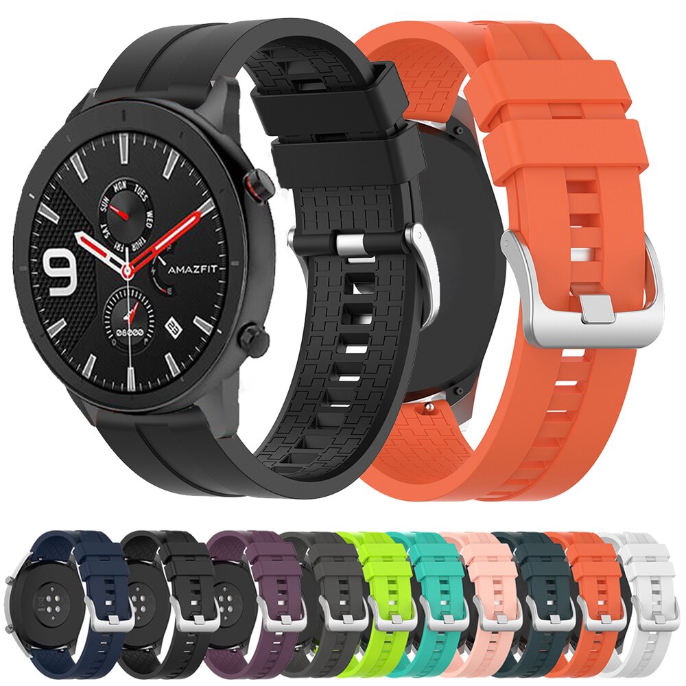 Dây đồng hồ bằng silicone 47mm 22mm cho Huami Amazfit GTR 2 2S