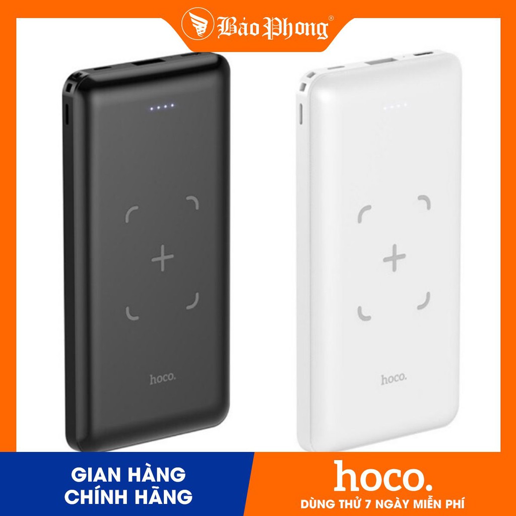 Pin dự phòng HOCO J50 kiêm sạc không dây 10000mAh Dành cho điện thoại i-Phone iP Huawei Samsung Oppo Realme