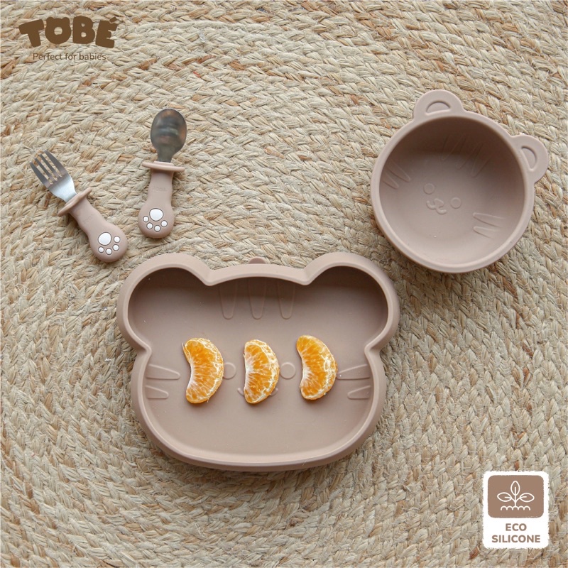 Khay ăn dặm silicone To Bé hình hổ ngộ nghĩnh