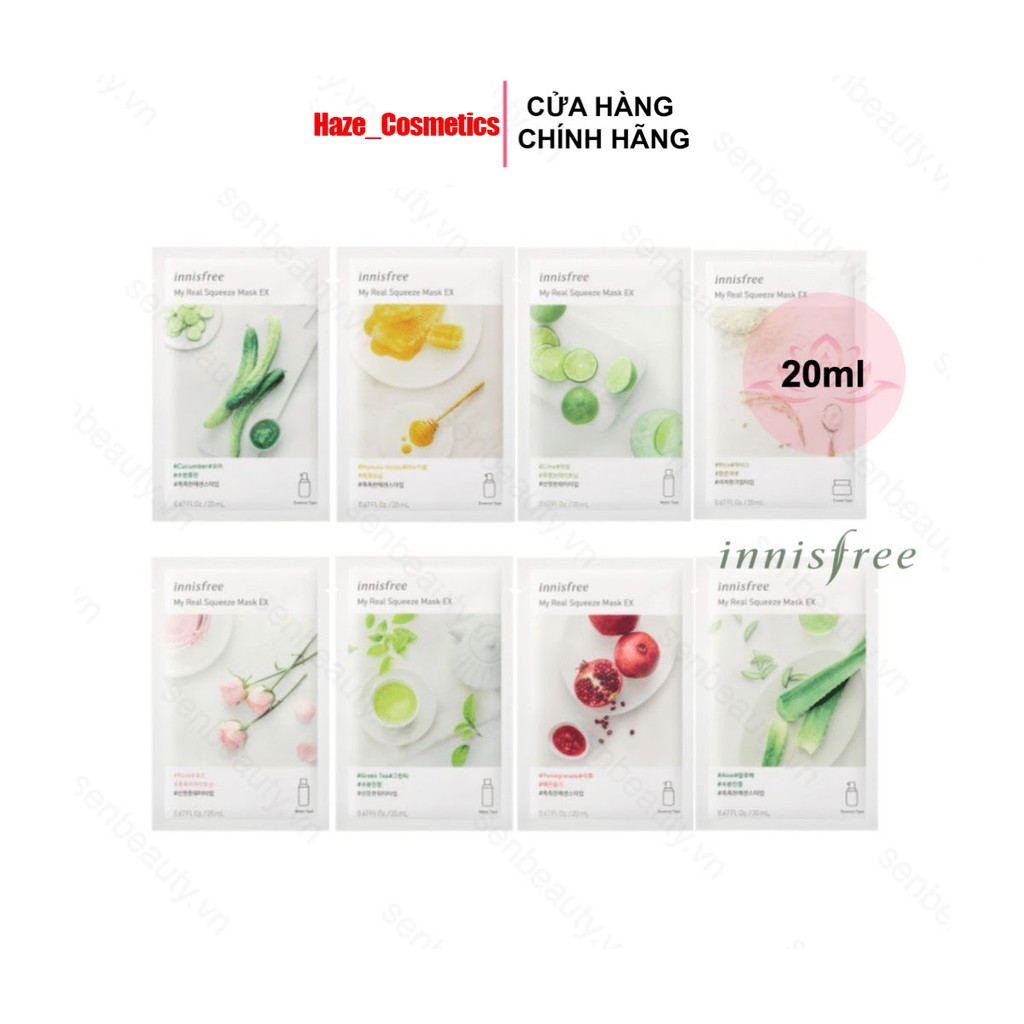 Mặt Nạ Giấy mật ong  Mask Sheet My Real Squeeze Mask 20ml
