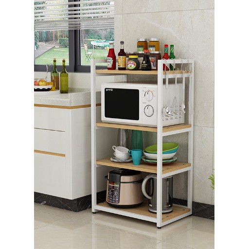 Kệ Lò Vi Sóng Kệ Đựng Đồ Đa Năng Khung Sắt Mặt Gỗ Công Nghiệp