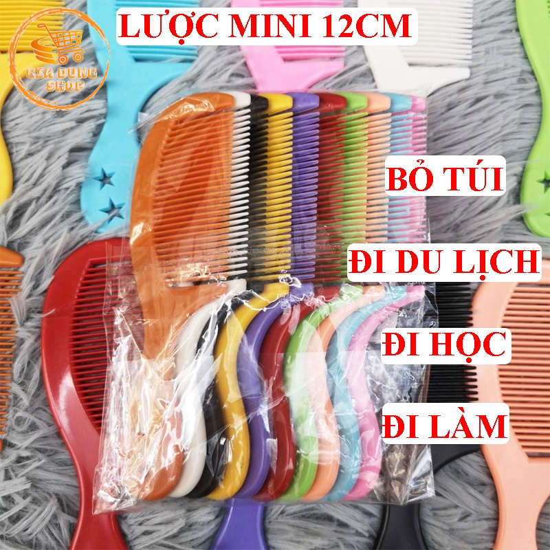 Lược Chải Tóc Mini Xinh Xắn Kích Thước 12cm Lược Bỏ Túi Mang Đi Mọi Nơi