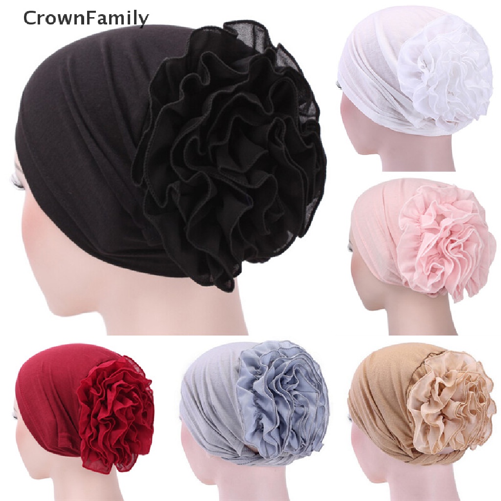 (CrownFamily) Khăn turban Co Giãn In Hoa Ấn Độ Cho Nữ (Bán Chạy)