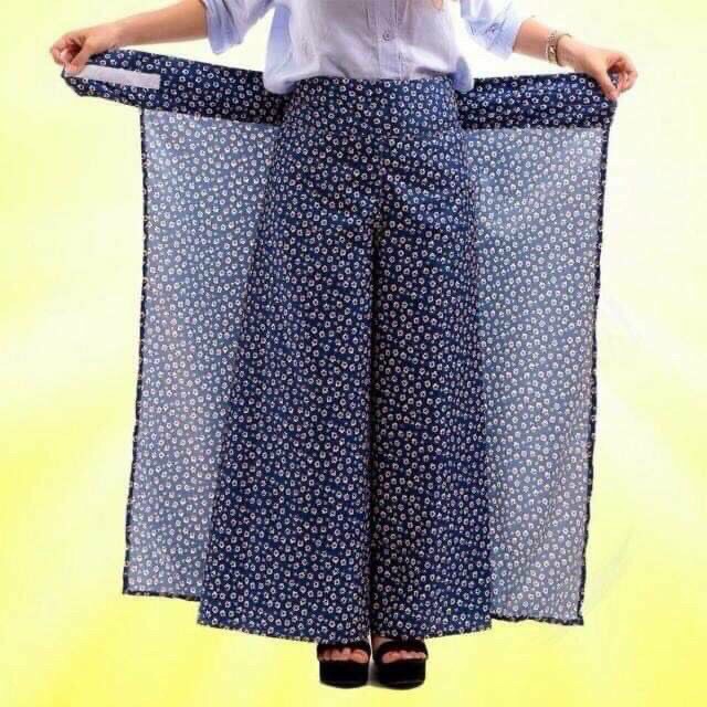 Quần Chống Nắng 2 Lớp Vải Thô họa tiết hoa nhí Lên From Siêu Đẹp