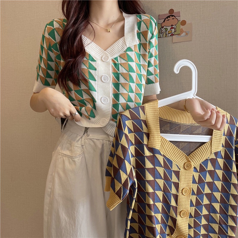 Áo Khoác cardigan Dệt Kim Mỏng Tay Ngắn JL-TX-290