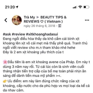 XỊT KHOÁNG Avène