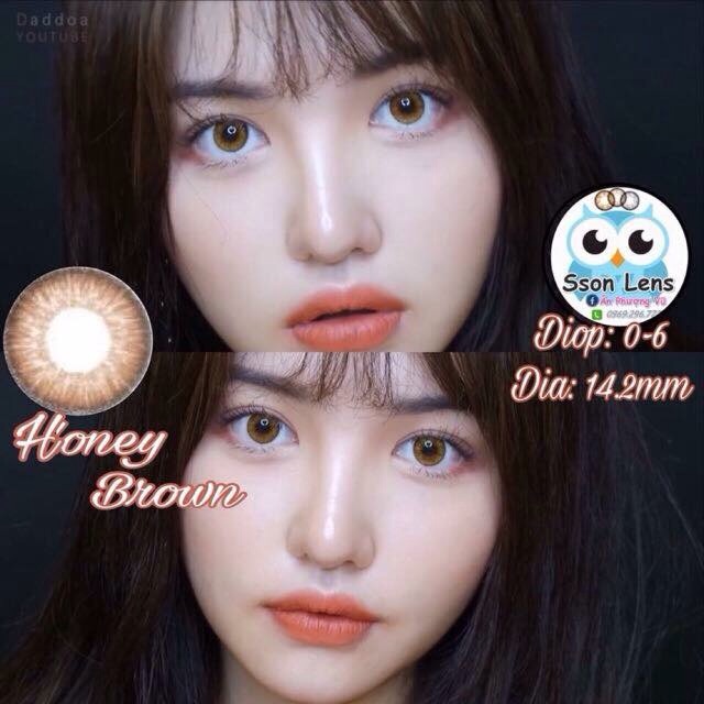 Lens vassen Hàn Quốc CHÍNH HÃNG ÊM DỊU AN TOÀN TUYỆT ĐỐI_   BROWN LENS
