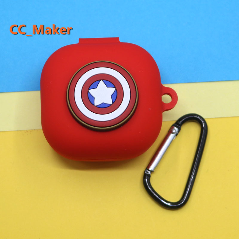 Vỏ bọc bảo vệ hộp sạc tai nghe Samsung Galaxy Buds Live bằng silicone dẻo họa tiết marvel/ starbucks | BigBuy360 - bigbuy360.vn